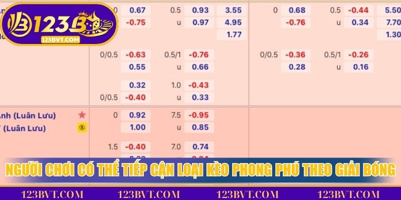 Tổng hợp các loại kèo phổ biến giúp người chơi lựa chọn theo chiến lược