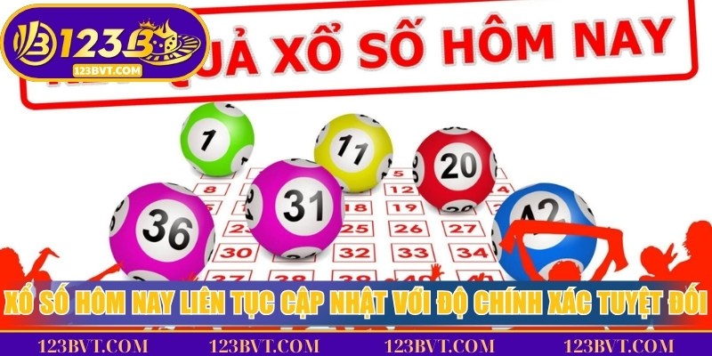 Xổ số hôm nay được cập nhật nhanh theo từng đài quay, giúp người chơi theo dõi kết quả chính xác